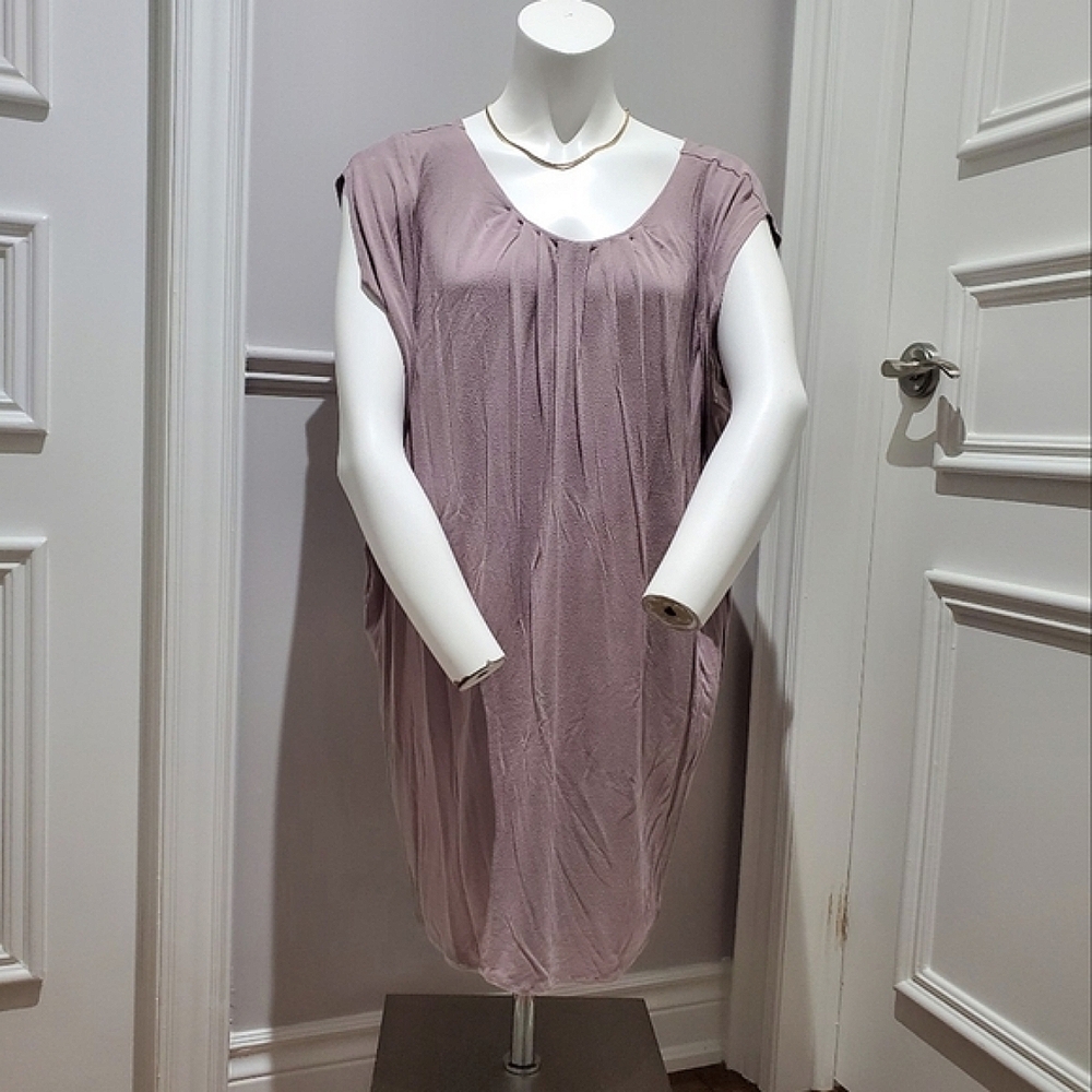 2/$30- Calvin Klein- Flowy Oversized Batwing Pastel Mauve Long Top